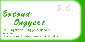 botond ongyert business card